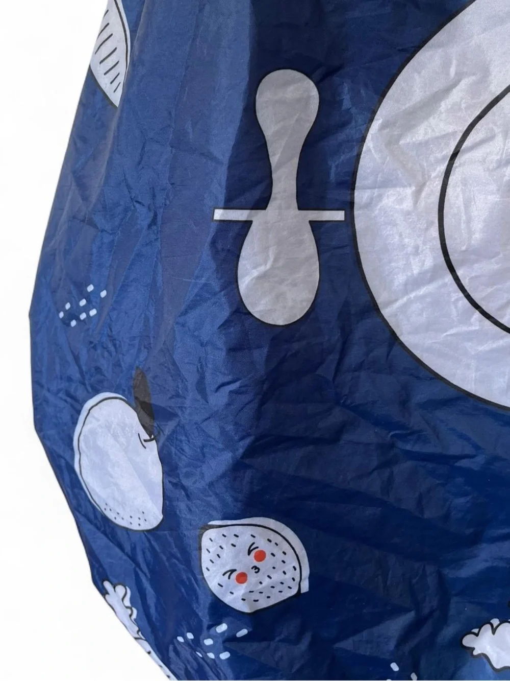 Grabease Navy Blue Gray Allover Waterproof Feeding Bib Smock Stretch 6M-3T EUC